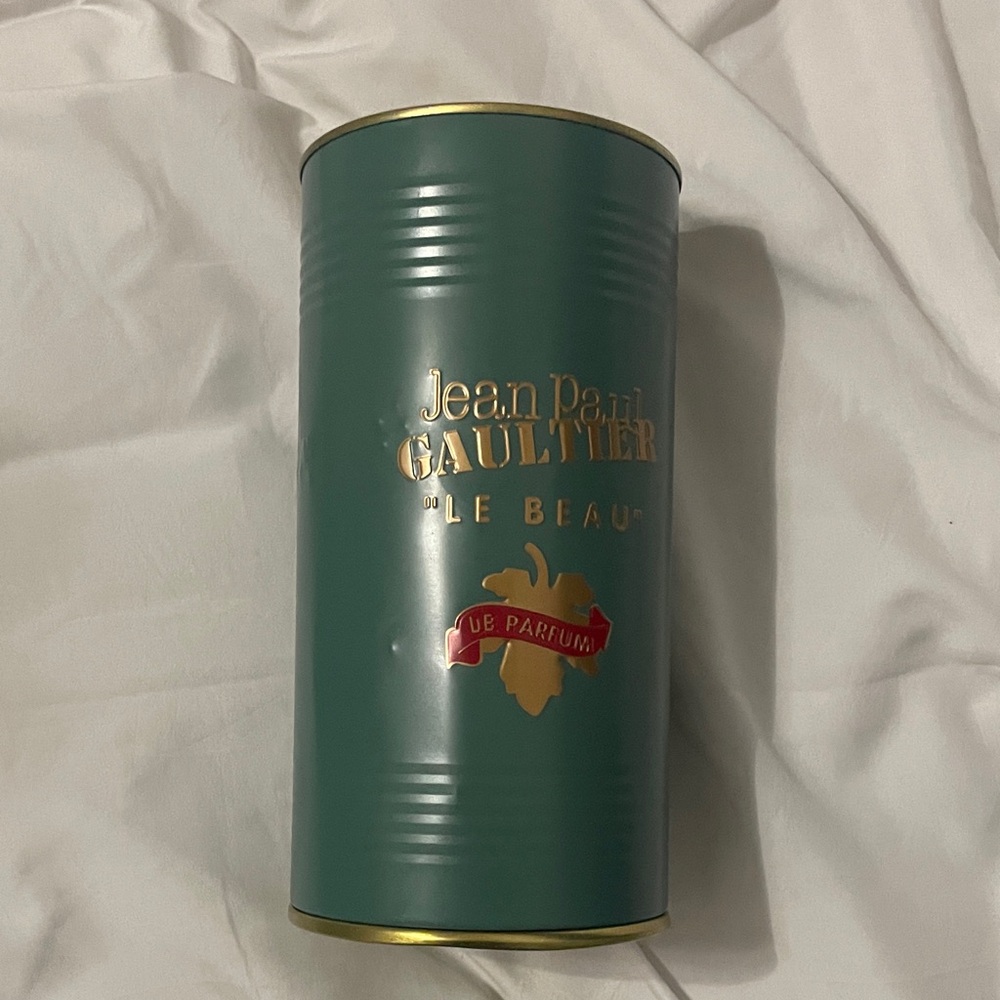 Jean Paul Gaultier Le Beau Green and Gold Canister